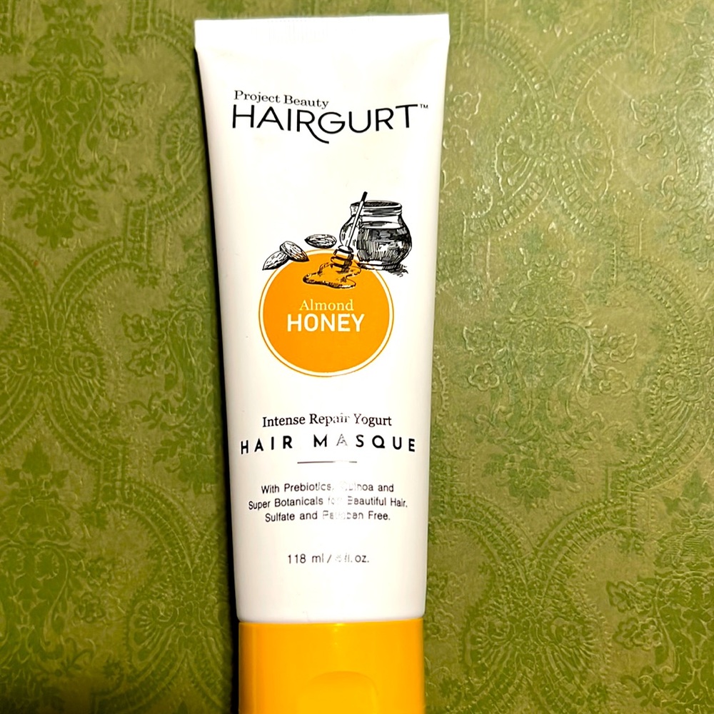New project beauty hairgurt almond honey hair mask